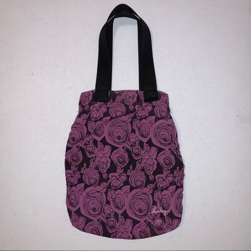 Hurley Tote Bag with Rose Design